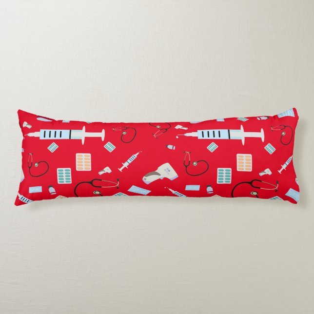 Coussins Longs Médecin de santé Motif Fournitures Médicales (Devant)