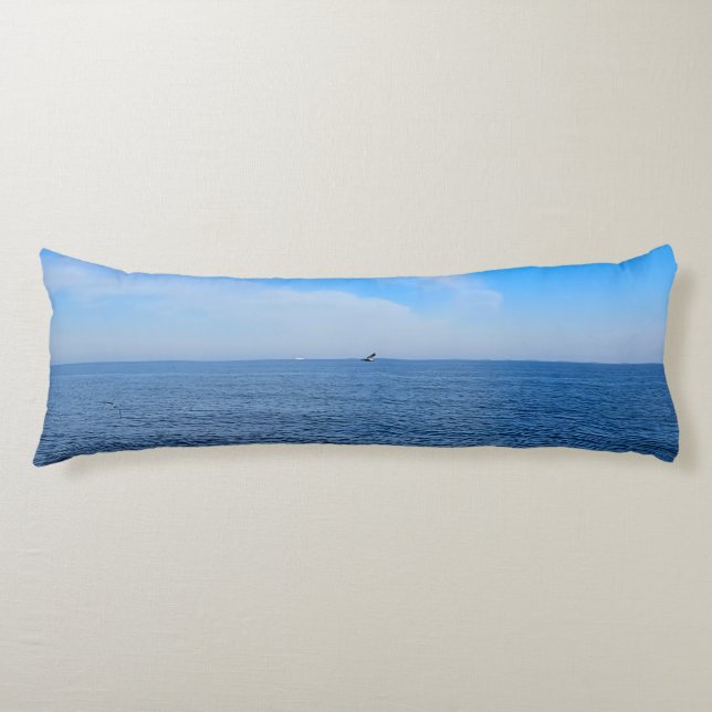 Coussins Longs Mer Noire calme Roumanie – Impression de mouettes  (Devant)