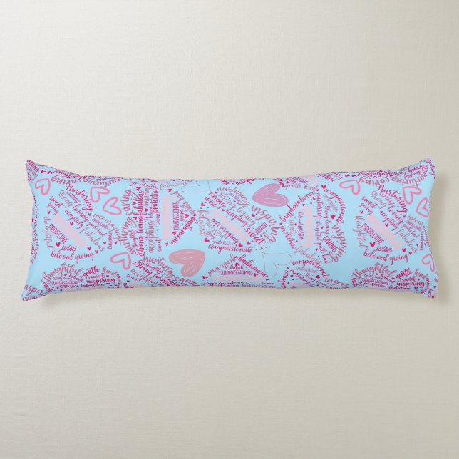 Coussins Longs Mère jours coeur 01.Rose Lblue BG (Devant)