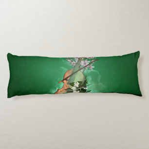 Coussins Longs Merveilleux violon avec fleurs