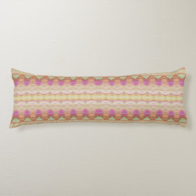 Coussins Longs Métallurgique Sheen Henné Art Iris Oreiller Corps (Devant)