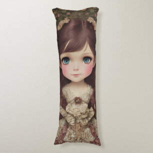 Coussins Longs Mignon Style Vintage Adorable Chibi Kawaii Girl Ar