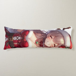 Coussins Longs mignonne fille de Noël anime