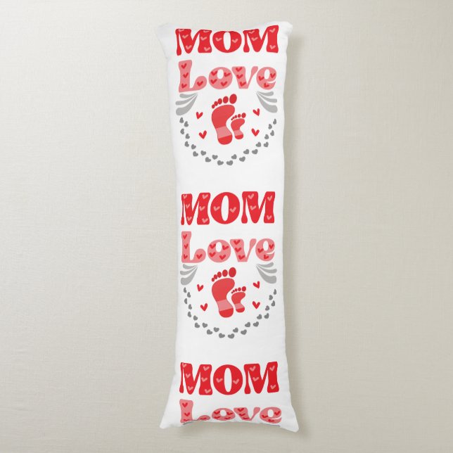 Coussins Longs Mignonne Maman Amour (Devant (Vertical))