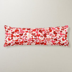 Coussins Longs Mignonne Romantique Rose Coeur Rouge Literie