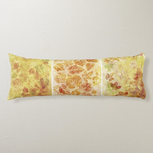 Coussins Longs Milieux abstraits, aquarelle, feuille (Devant)