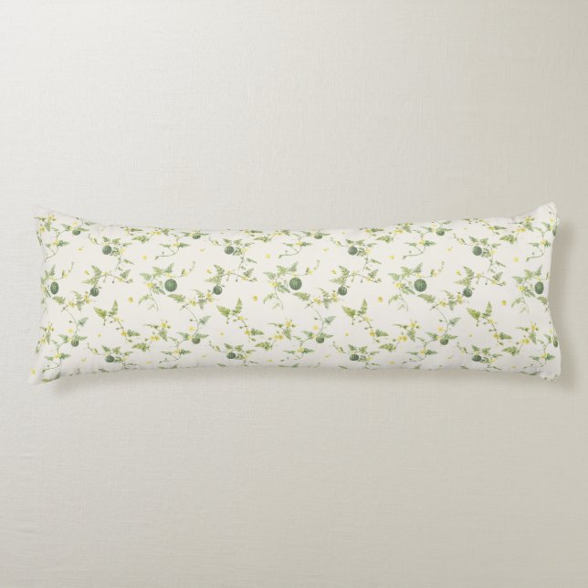 Coussins Longs Mini pastèque aquarelle botanique ivoire doux (Devant)