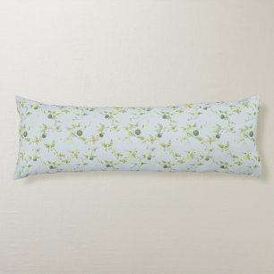 Coussins Longs Mini pastèque botanique gris bleu doux