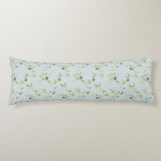 Coussins Longs Mini pastèque botanique gris bleu doux