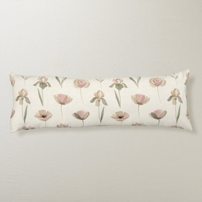 Coussins Longs Minimalist Spring Floral Body Pillow (Dos)