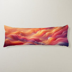 Coussins Longs Mirage de coucher de soleil - Tourbillons de motif
