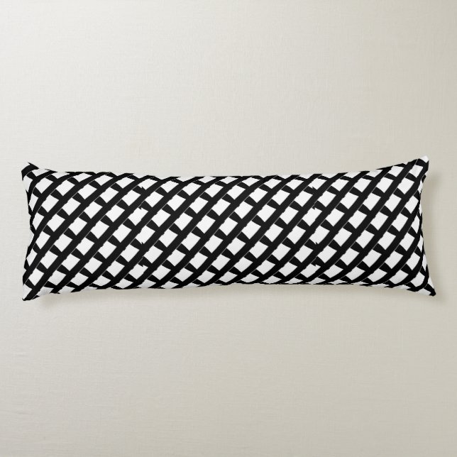 Coussins Longs mode motif blanche et blanche et noire (Dos)