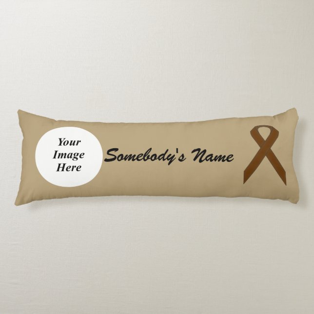 Coussins Longs Modèle de carbone Brown standard par Kenneth Yonci (Devant)