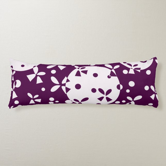 Coussins Longs Modèle de fête de cloches de Noël violettes (Devant)
