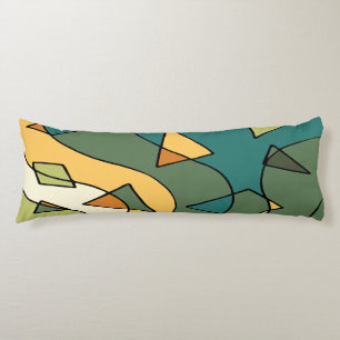 Coussins Longs Modèle vintage abstrait dessiné à la main