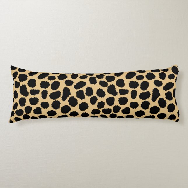Coussins Longs Modern Chic Wildlife Cheetah Poster de animal Moti (Devant)