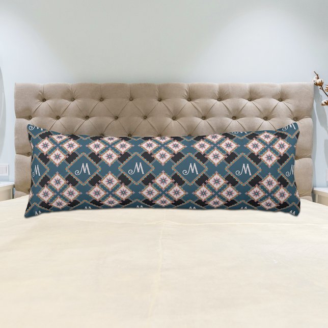 Coussins Longs Moderne Chic géométrique Motif de monographie flor (Créateur téléchargé)
