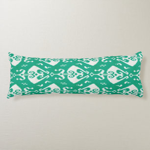 Coussins Longs Moderne chic texturé vert ikat motif tribal