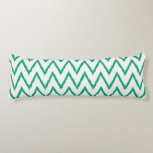 Coussins Longs Moderne chic texturé vert motif chevron ikat
