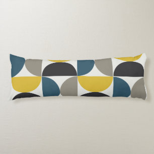 Coussins Longs Moderne du milieu du siècle Turmer Gunmetal et ble