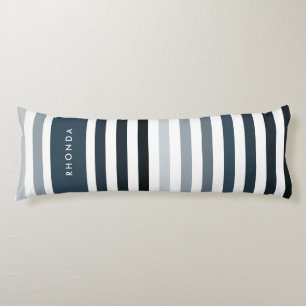 Coussins Longs Modish Reflex Pond Horizontal Stripes et Nom