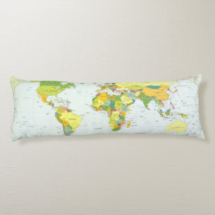 Coussins Longs monde+carte+globe+pays+atlas