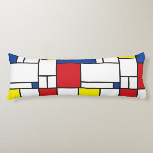 Coussins Longs Mondrial Minimaliste Géométrique De Stijl Art Mode