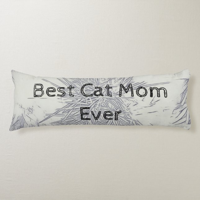 Coussins Longs Monochrome Meilleur Chat Maman jamais (Devant)