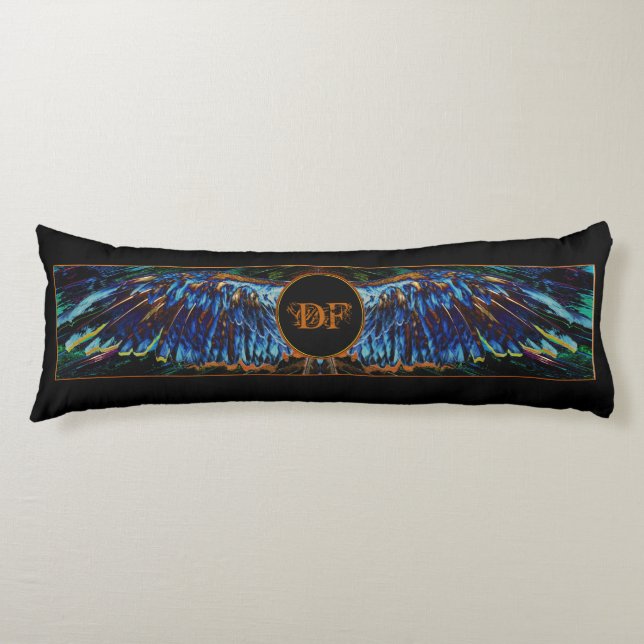Coussins Longs Monogramme d'ailes d'ange/coussin faits sur (Devant)