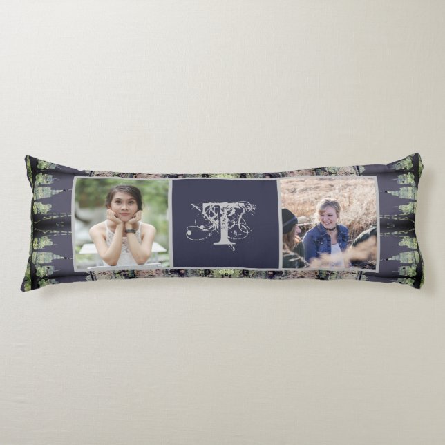 Coussins Longs Monogramme fait sur commande Steampunk 2 photos (Devant)