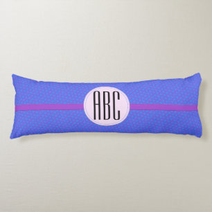 Coussins Longs Monogramme personnalisé bleu violet
