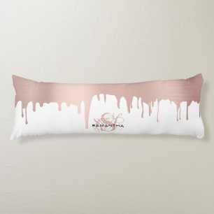 Coussins Longs Monogramme Rose tendance Pink Gold