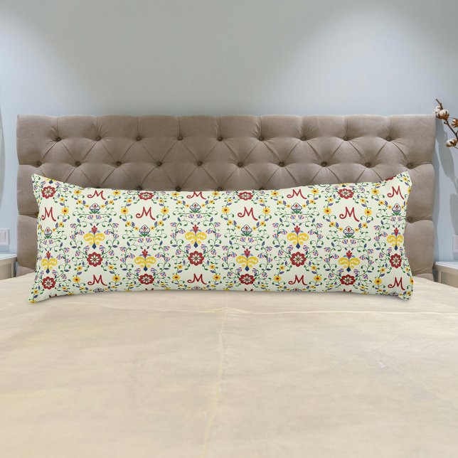 Coussins Longs Monogramme scandinave Motif scandinave de roupie n (Créateur téléchargé)