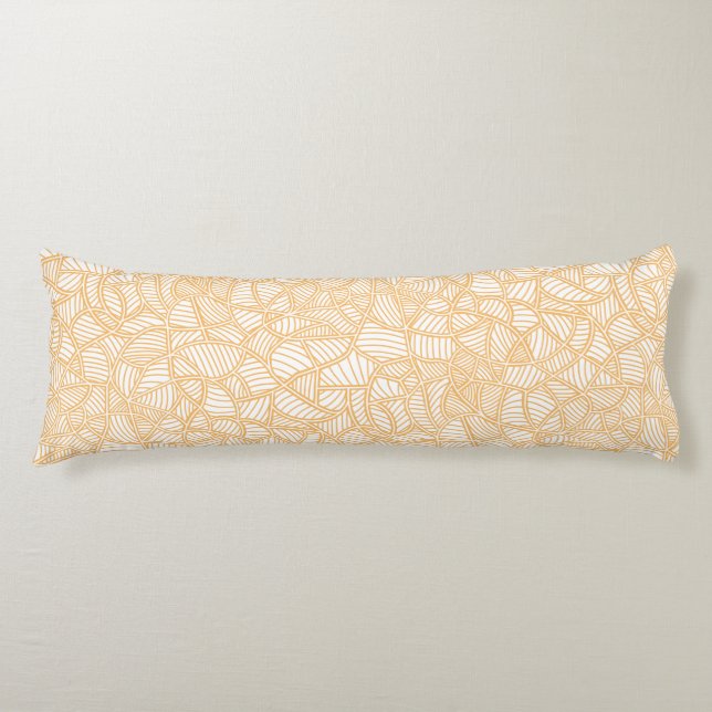 Coussins Longs Mosaïque feuille aléatoire pâle orange (Devant)