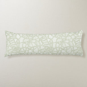 Coussins Longs Mosaïque feuille aléatoire vert pâle
