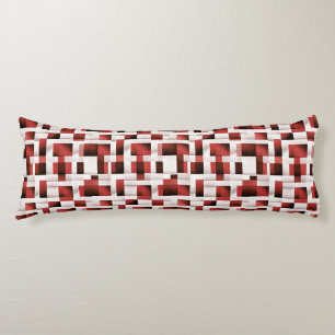 Coussins Longs Motif à carreaux artistiques rouges   Motif géomét