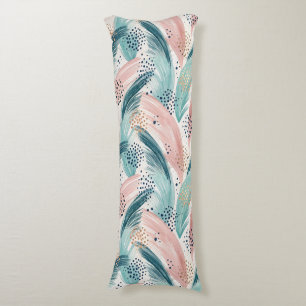 Coussins Longs Motif Abstrait de brosse et de point d'or