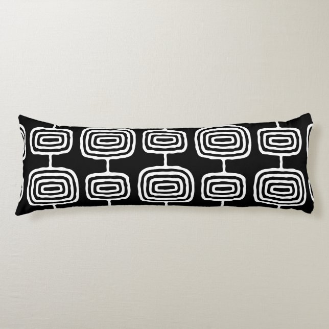 Coussins Longs Motif Abstrait moderne du milieu du siècle (Devant)