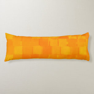 Coussins Longs Motif Abstrait Orange