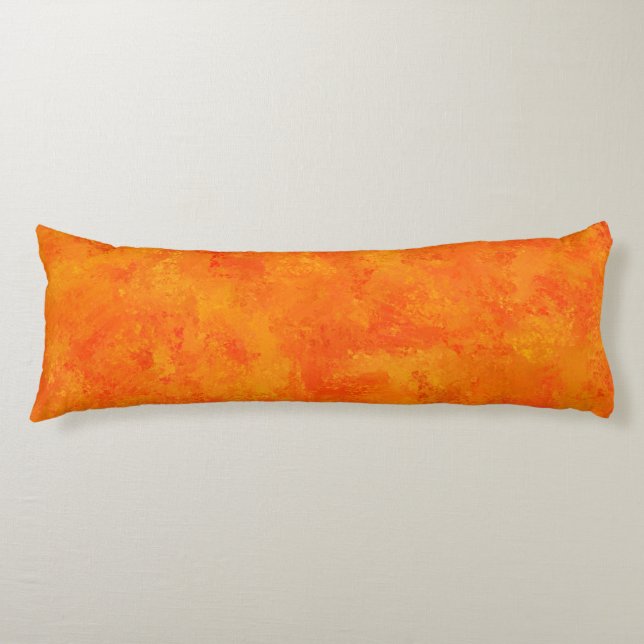 Coussins Longs Motif Abstrait Orange (Devant)