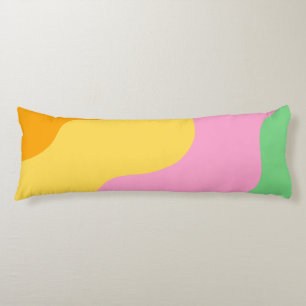 Coussins Longs Motif Abstrait Pastel