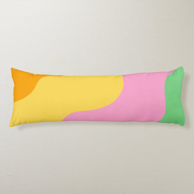 Coussins Longs Motif Abstrait Pastel (Devant)