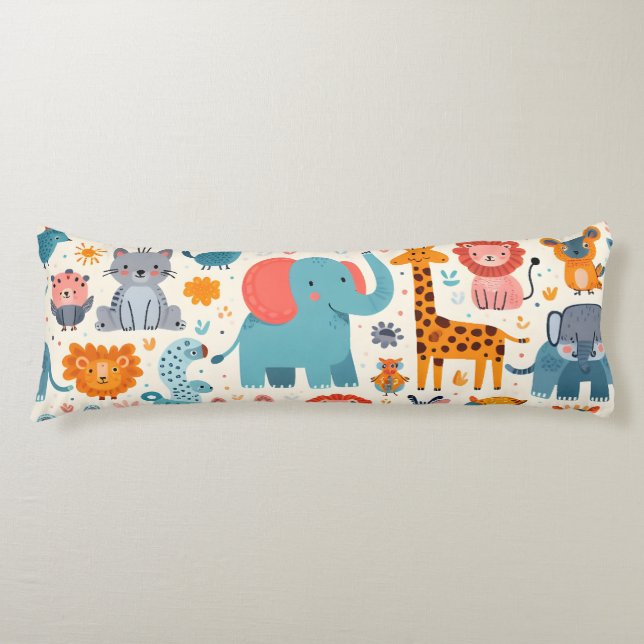 Coussins Longs Motif animal de dessin (Devant)
