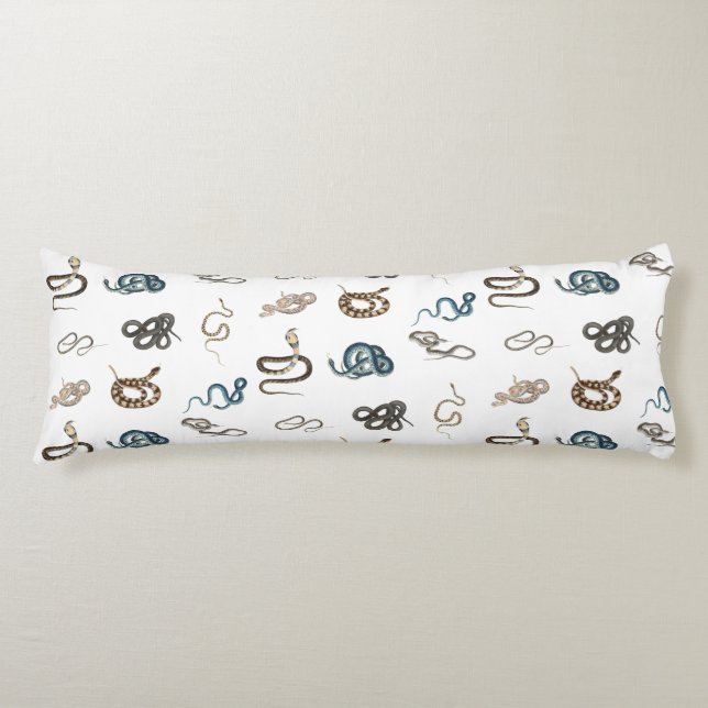 Coussins Longs Motif animal reptile de serpents colorés (Devant)
