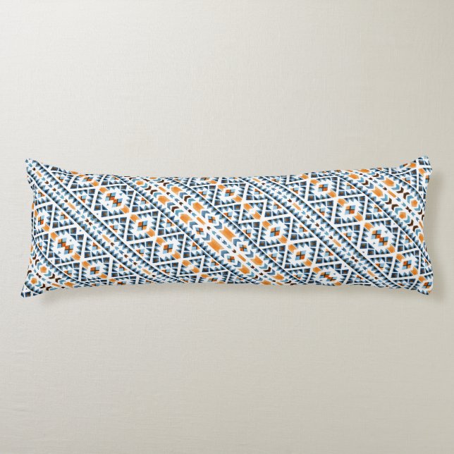 Coussins Longs Motif aztèque à l'aquarelle (Devant)