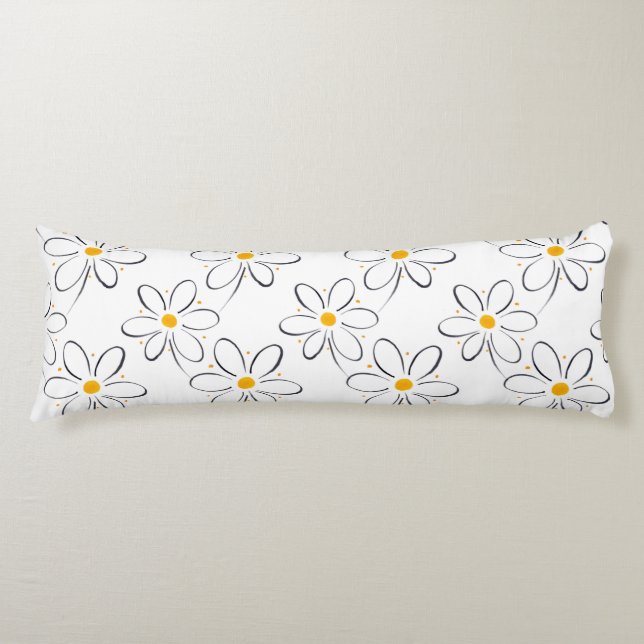 Coussins Longs Motif blanc (Devant)