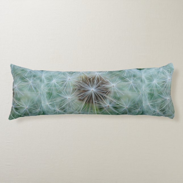 Coussins Longs Motif blanc Dandelion (Devant)