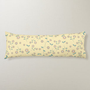 Coussins Longs Motif botanique de tournesol jaune sans couture