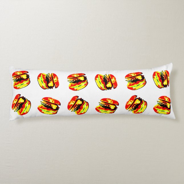 Coussins Longs Motif Burger (Dos)