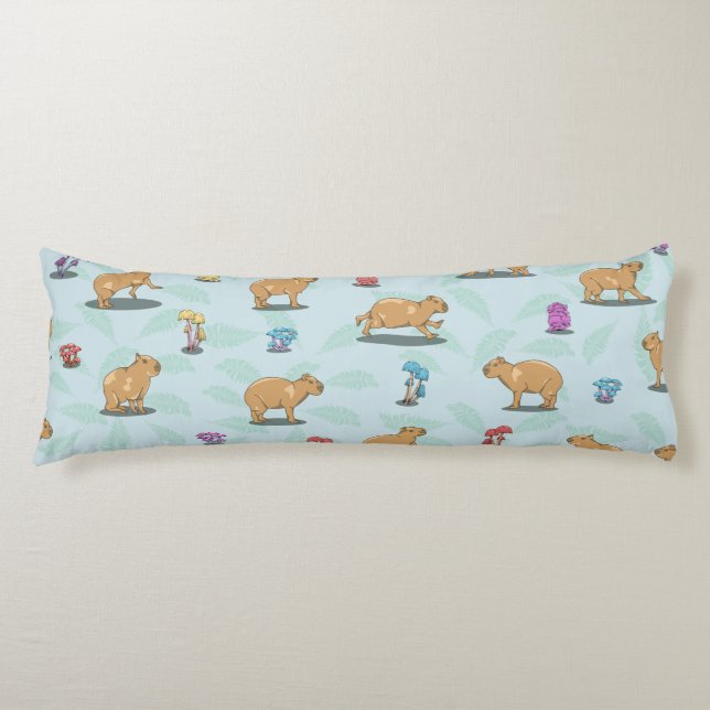 Coussins Longs Motif Capybara (Devant)